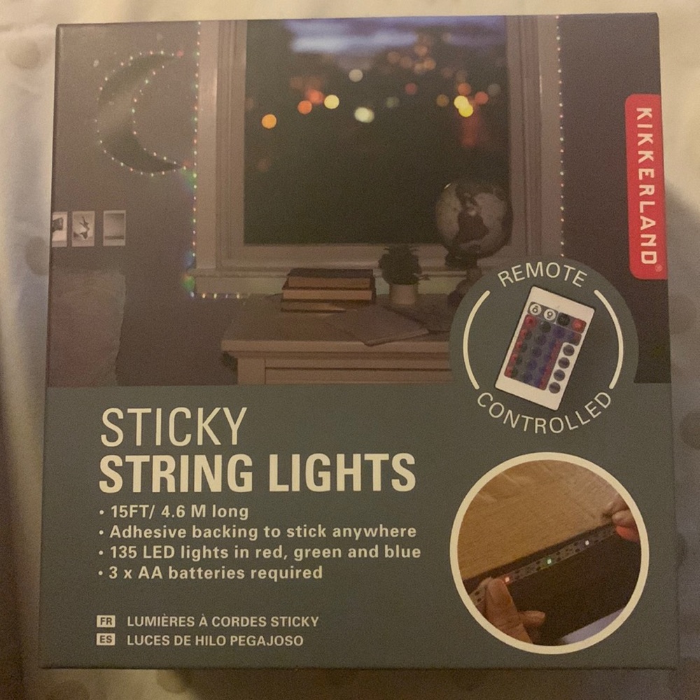 Remote controlled LED string lights